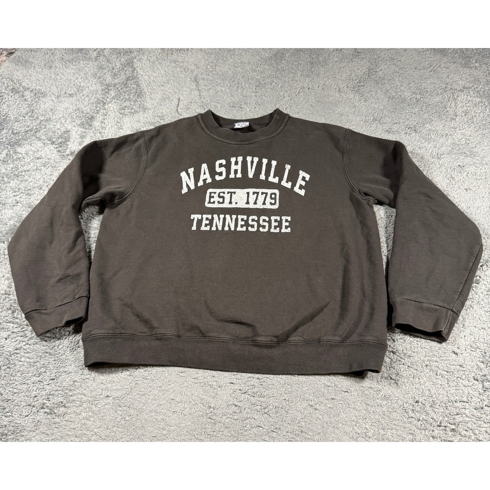 Republic Blues Mens Nashville Tennessee Sweatshirt M Gray Distressed Graphic